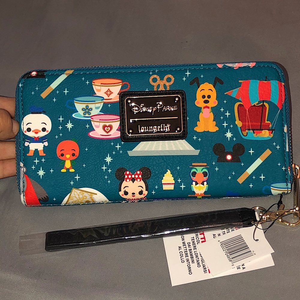 Loungefly Disney Parks Minis Zip-Around Wristlet